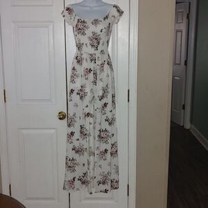 Bongo floral print  smocked short off the shoulder dress  Sz  M